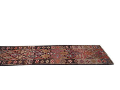 Turkish Runner, Bohemian Rug, Oushak Runner, Runner Rug 3x13, Vintage Runner, Long Runner, Rug Runner, Kilim Runner Rug, Narrow Rug, 12237