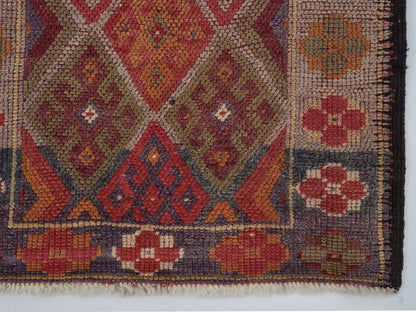Turkish Runner, Bohemian Rug, Oushak Runner, Runner Rug 3x13, Vintage Runner, Long Runner, Rug Runner, Kilim Runner Rug, Narrow Rug, 12237