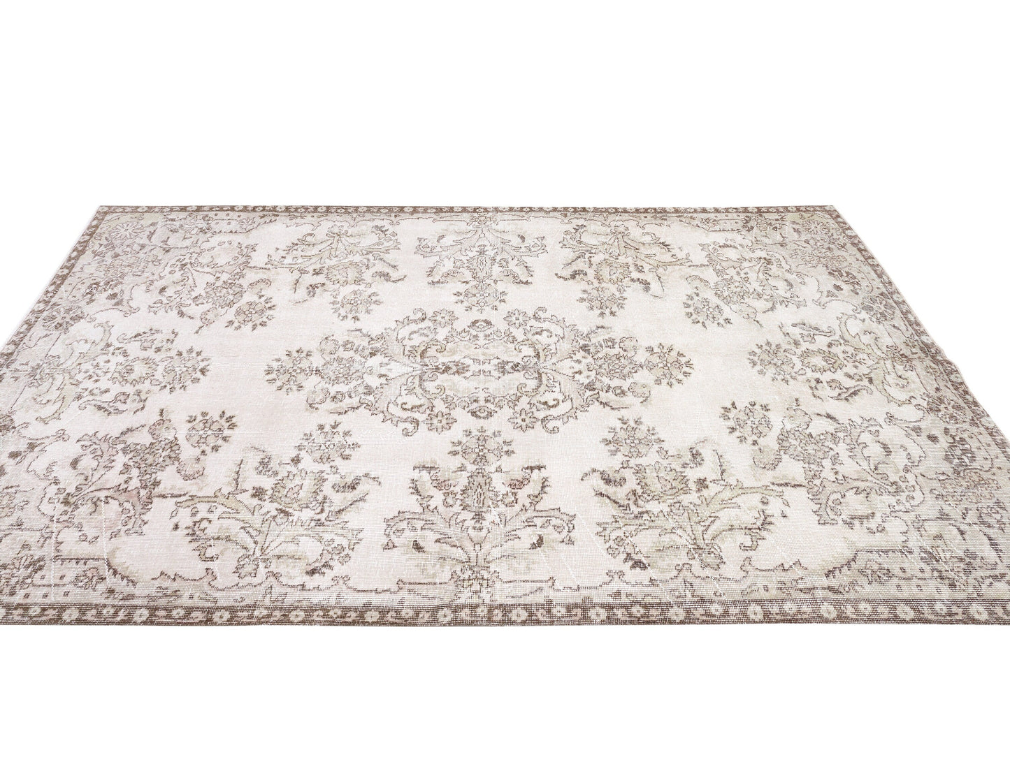 Oushak Rug, Turkish Rug, Vintage Handmade Rug, Neutral Area Rug,Bedroom Rug, Scandinavian Rug, Carpet Rug, Turkey Rug, Rug 5x9, 10384