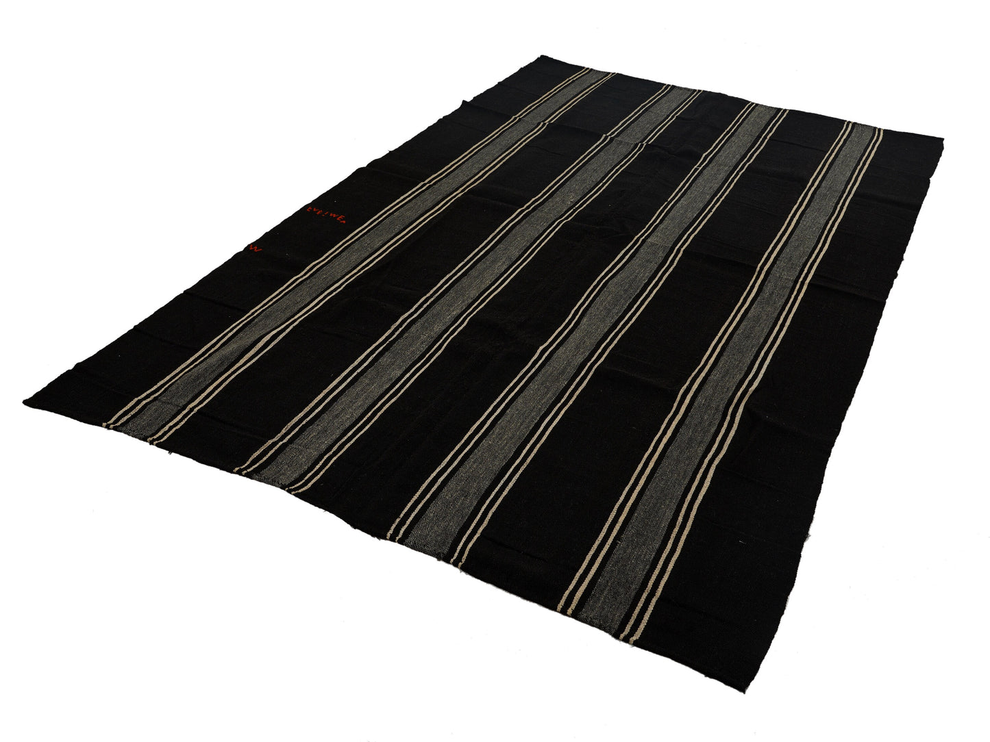 Goat Hair Rug, Turkish Vintage Kilim Rug, Handmade Kilim Rug, Bedroom Rug, Area Striped Kilim Rug, Farmhouse Decor, Kilim Rug 7x11, 12771