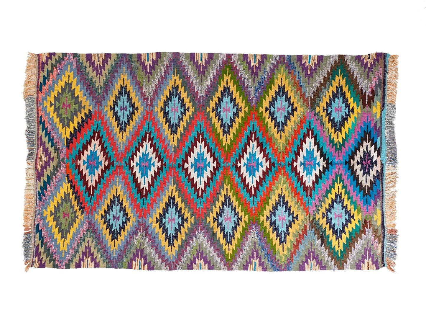 Turkish Handmade Kilim Rug, Vintage Eclectic Kilim Rug, Area Unique Kilim Rug, Bedroom Rug, Rug Kilim, Bohemian Rug, Kilim Rug 5x9, 12831