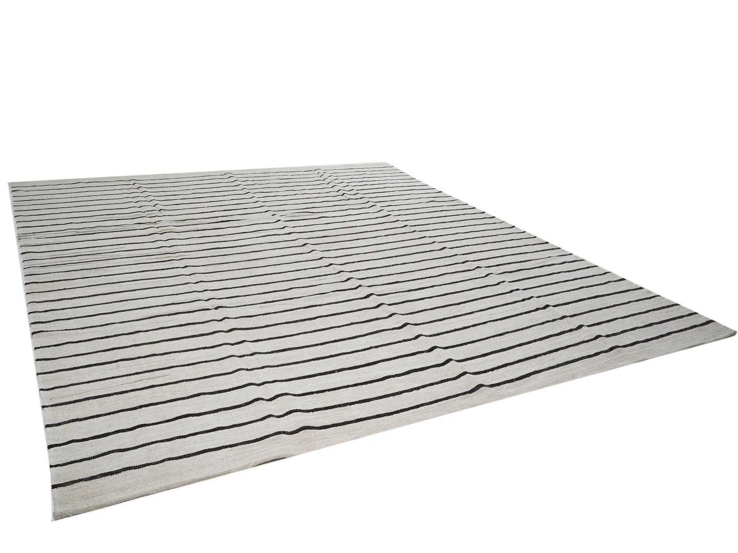 Turkish Handmade Kilim Rug, Vintage Unique Kilim Rug, Area Kilim Rug, White Hemp Rug, Oversize Rug, Coastal Decor, Kilim Rug 11x13, 12811