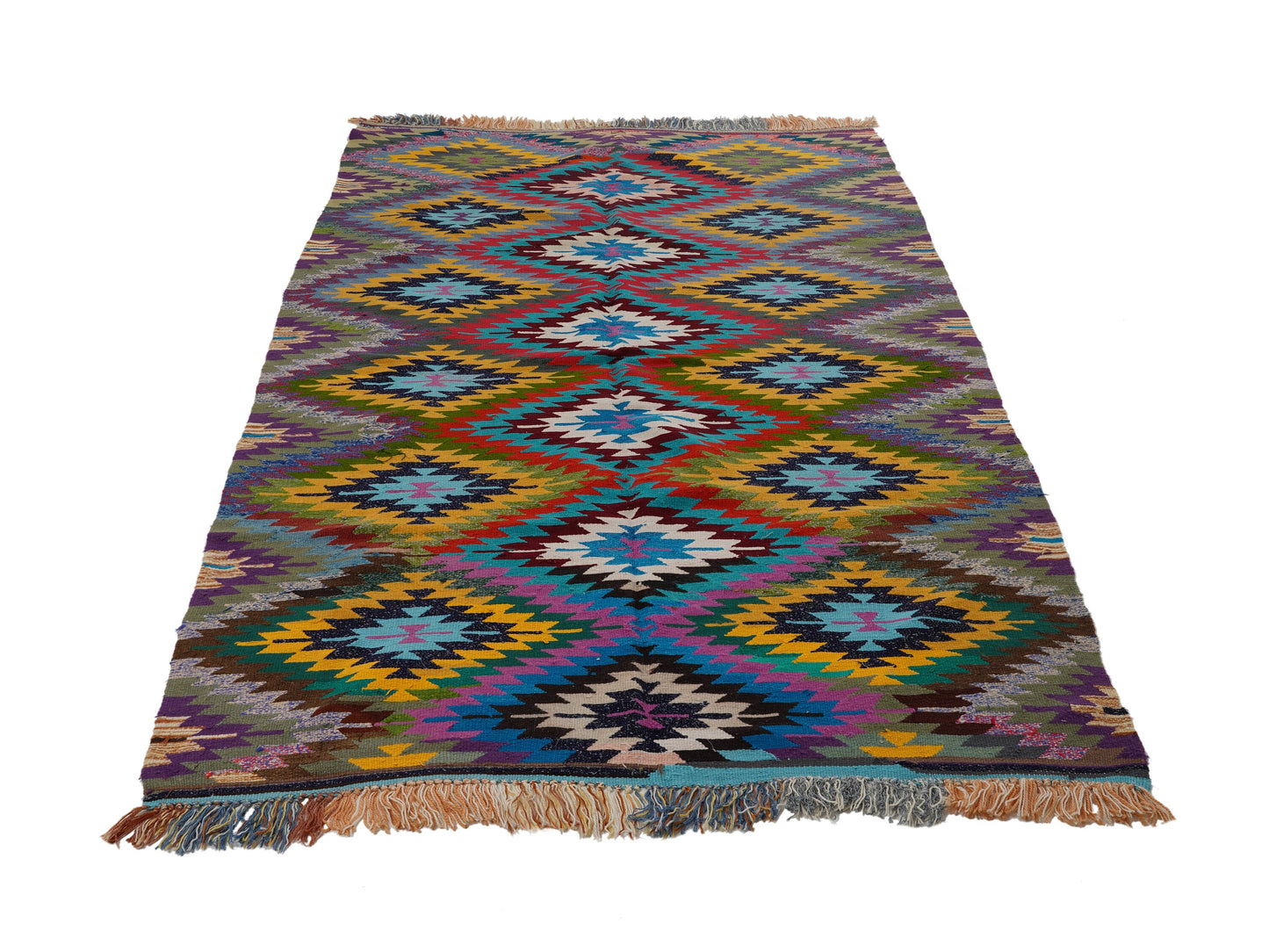 Turkish Handmade Kilim Rug, Vintage Eclectic Kilim Rug, Area Unique Kilim Rug, Bedroom Rug, Rug Kilim, Bohemian Rug, Kilim Rug 5x9, 12831