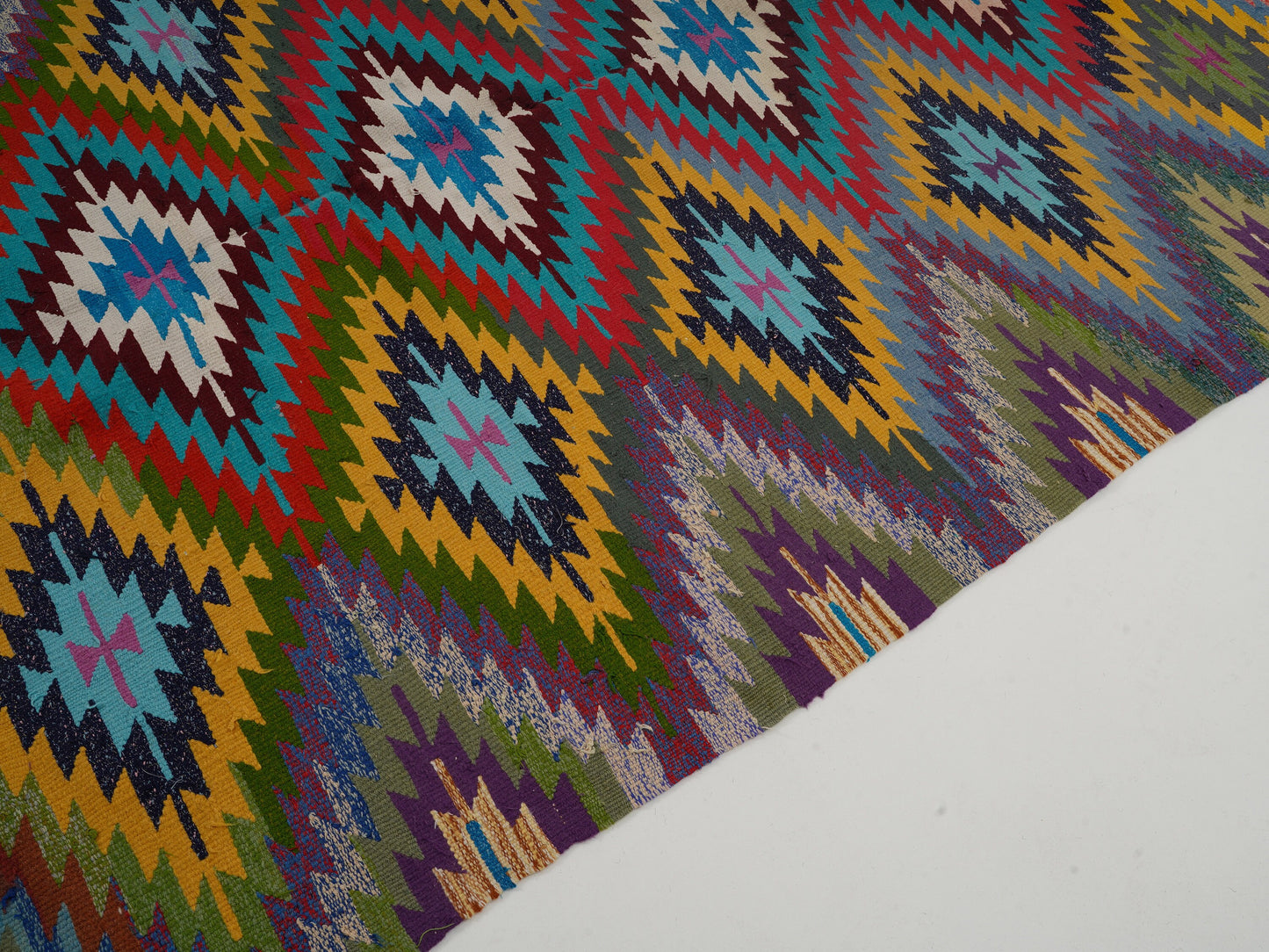 Turkish Handmade Kilim Rug, Vintage Eclectic Kilim Rug, Area Unique Kilim Rug, Bedroom Rug, Rug Kilim, Bohemian Rug, Kilim Rug 5x9, 12831
