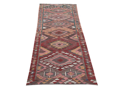 Oushak Handmade Runner Rug, Turkish Antique Runner Rug, Vintage Runner, Rug Runner, Kilim Runner Rug, Kitchen Runner, Runner Rug 3x10, 11399