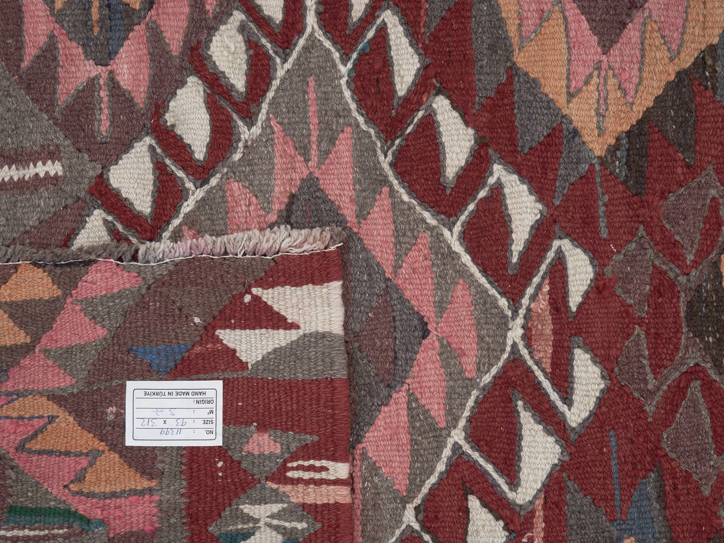 Oushak Handmade Runner Rug, Turkish Antique Runner Rug, Vintage Runner, Rug Runner, Kilim Runner Rug, Kitchen Runner, Runner Rug 3x10, 11399