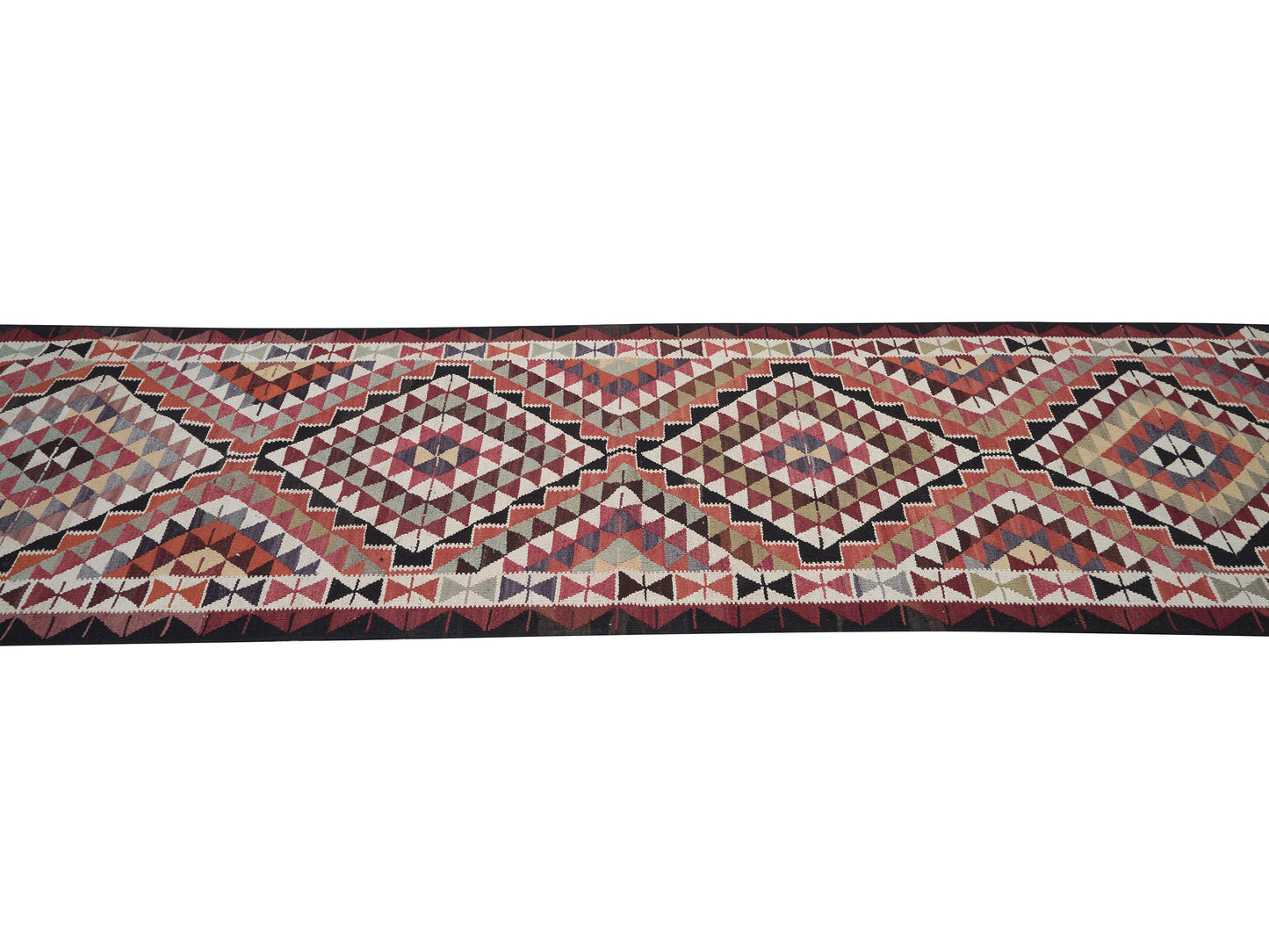 Oushak Runner, Vintage Runner, Turkish Runner, Handmade Runner Rug, Kilim Runner Rug, Anatolia Rug, Kitchen Runner, Runner Rug 3x11, 11404