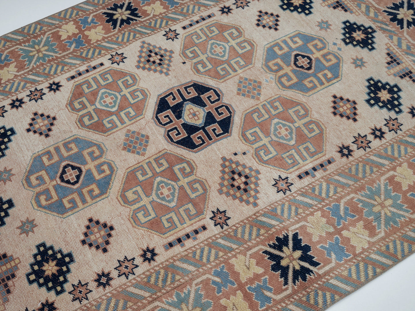 Handmade Area Rug, Turkish Vintage Rug, Oushak Eclectic Rug, Anatolia Rug, Turkey Rug, Vintage Carpet, Living Room Rug, Rug 4x5, 12424