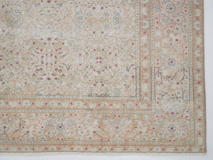 Oushak Vintage Rug, Turkish Handmade Area Rug, Neutral Unique Rug, Coastal Decor, Bedroom Rug, Oushak Carpet, Rug 6x9, Turkey Rug, 12504