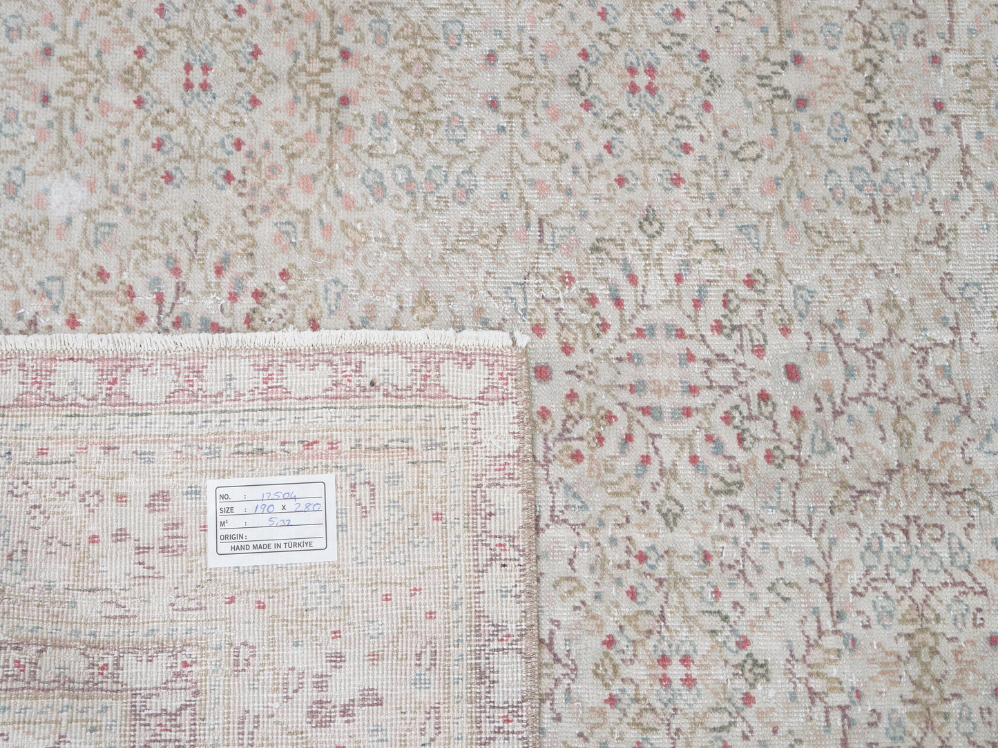 Oushak Vintage Rug, Turkish Handmade Area Rug, Neutral Unique Rug, Coastal Decor, Bedroom Rug, Oushak Carpet, Rug 6x9, Turkey Rug, 12504