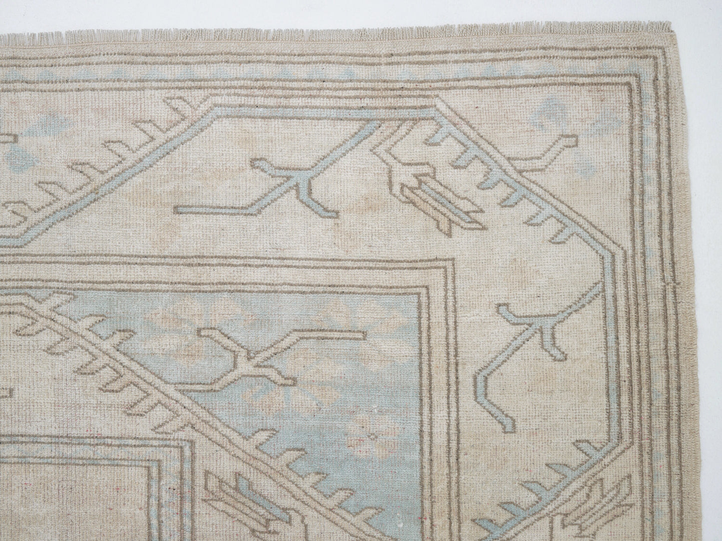 Turkish Vintage Rug, Handmade Area Rug, Oushak Unique Rug, Bedroom Rug, Neutral Muted Rug, Contemporary Decor,Vintage Carpet, Rug 7x9, 12525
