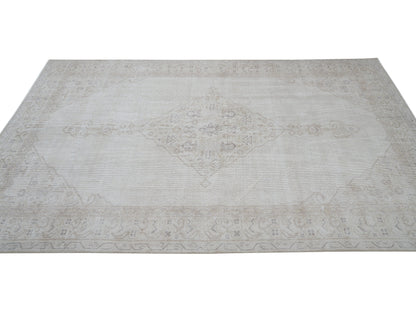 Carpet Rug, Turkish Rug, Vintage Rug, Handmade Rug, Oushak Rug, Area Rug, Neutral Rug, Living Room Rug, Vintage Carpet, Rug 6x9, 12434
