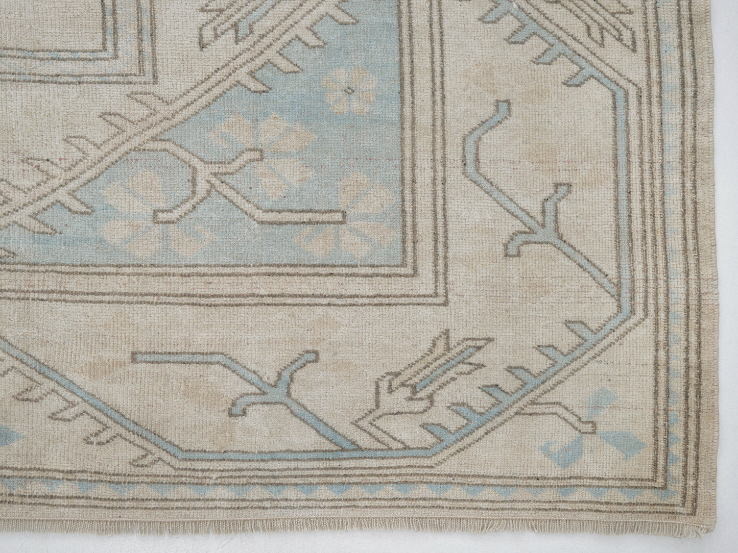 Turkish Vintage Rug, Handmade Area Rug, Oushak Unique Rug, Bedroom Rug, Neutral Muted Rug, Contemporary Decor,Vintage Carpet, Rug 7x9, 12525