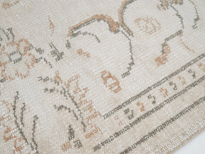 Handmade Area Rug, Turkish Vintage Rug, Oushak Unique Rug, Neutral Muted Rug, White Rug, Coastal Decor, Oushak Carpet, Rug 6x9, 12522