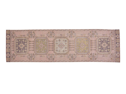 Turkish Runner, Oushak Runner, Vintage Runner, Handmade Runner Rug, Anatolia Rug, Carpet Runner, Long Runner, Rug Runner 3x11, 12497