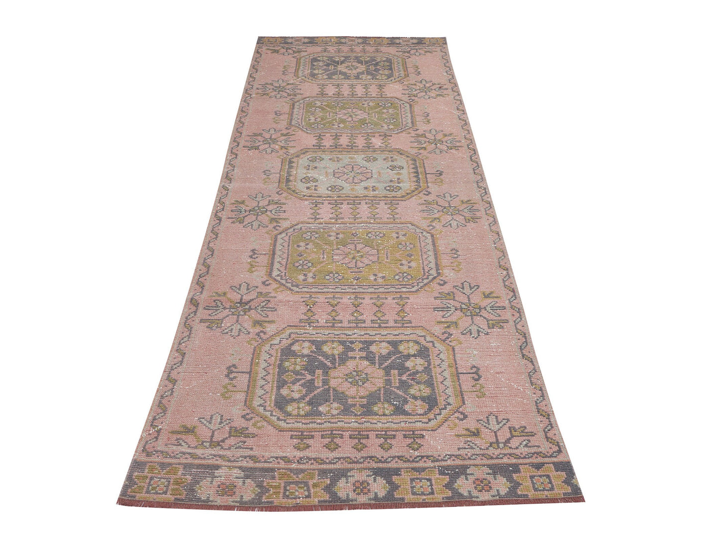 Turkish Runner, Oushak Runner, Vintage Runner, Handmade Runner Rug, Anatolia Rug, Carpet Runner, Long Runner, Rug Runner 3x11, 12497