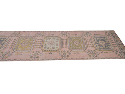 Turkish Runner, Oushak Runner, Vintage Runner, Handmade Runner Rug, Anatolia Rug, Carpet Runner, Long Runner, Rug Runner 3x11, 12497