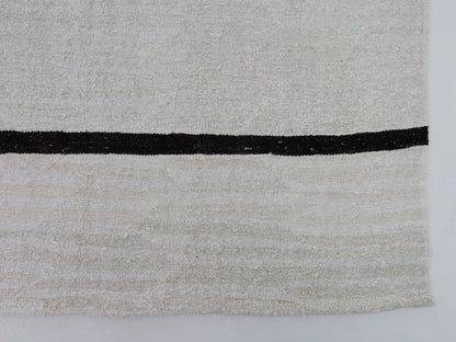 Handmade Kilim Rug, Turkish Kilim Rug, Vintage Unique Kilim Rug, Large Rug, White Hemp Kilim Rug, Oversize Kilim Rug, Kilim Rug 10x13, 9443