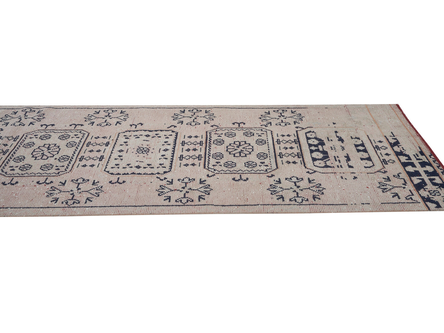 Handmade Eclectic Runner Rug, Vintage Oushak Runner Rug, Turkish Antique Runner Rug, Kitchen Runner, Bohemian Rug, Runner Rug 3x11, 12358