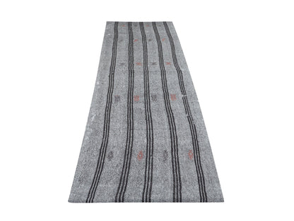 Handmade Runner Rug, Oushak Turkish Runner Rug, Vintage Runner, Hallway Runner, Coastal Decor, Kilim Runner Rug, Rug Runner 3x17, 12227