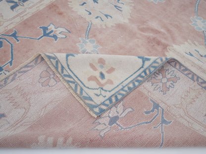 Vintage Oushak Rug, Handmade Area Rug, Turkish Eclectic Rug, Office Rug, Turkey Rug, Rug 5x7, Bohemian Rug, Vintage Carpet, 12438