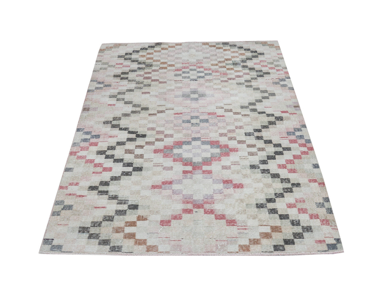 Handmade Area Rug, Turkish Vintage Oushak Rug, Neutral Unique Rug, Kid Room Rug, Rug 4x7, Carpet Rug, Contemporary Decor, Turkey Rug, 12427