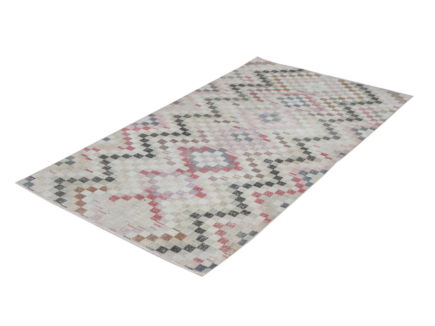 Handmade Area Rug, Turkish Vintage Oushak Rug, Neutral Unique Rug, Kid Room Rug, Rug 4x7, Carpet Rug, Contemporary Decor, Turkey Rug, 12427