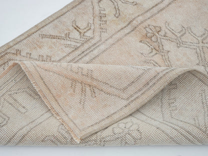 Oushak Rug, Area Rug, Handmade Rug, Turkish Rug, Vintage Rug, Scandinavian Rug, Beige Rug, Turkey Rug, Living Room Rug, Rug 3x4, 12431