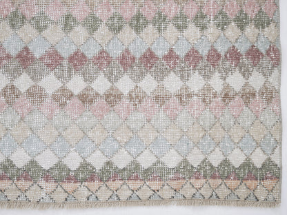 Small Turkish Rug, 4x6 Turkish Oushak Vintage Rug, Boho Handmade Small Carpet Rug, Anatolia Rug, Entryway Rug, Door Mat, Bath Mat , 12311