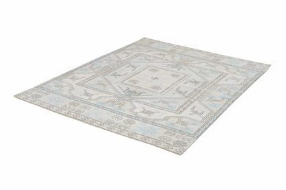 Turkish Handmade Area Rug, Vintage Oushak Faded Rug, Neutral Muted Rug, Bedroom Rug, Gray Rug, Rug 4x6, Scandinavian Rug, Carpet Rug, 12306