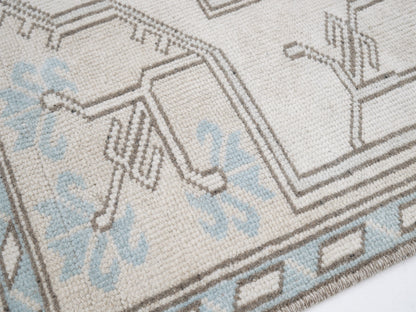 Turkish Handmade Area Rug, Vintage Oushak Faded Rug, Neutral Muted Rug, Bedroom Rug, Gray Rug, Rug 4x6, Scandinavian Rug, Carpet Rug, 12306