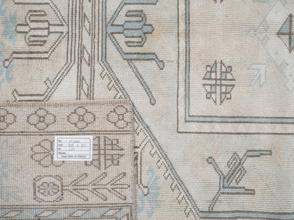 Turkish Handmade Area Rug, Vintage Oushak Faded Rug, Neutral Muted Rug, Bedroom Rug, Gray Rug, Rug 4x6, Scandinavian Rug, Carpet Rug, 12306
