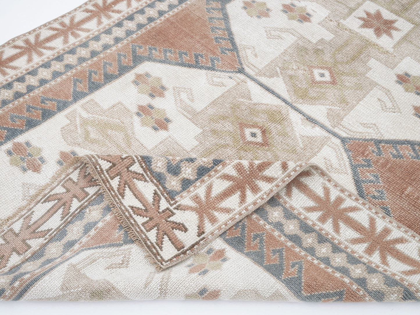 Turkish Vintage Rug, Oushak Area Rug, Handmade Eclectic Rug, Office Rug, Bohemian Rug, Bedroom Rug, Turkey Rug, Rug 3x5, Carpet Rug, 12293