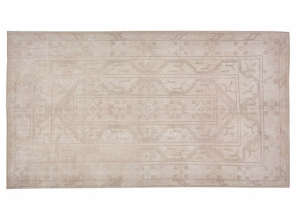 Turkish Vintage Oushak Rug, Handmade Area Rug, Living Room Rug, Contemporary Decor, Neutral Antique Rug, Rug 7x10, Vintage Carpet, 12385