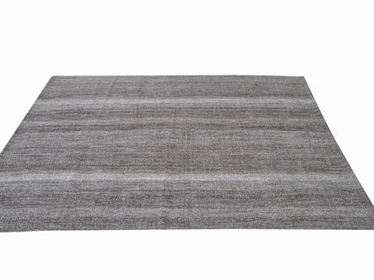 Turkish Handmade Area Kilim Rug, Neutral Muted Rug, Vintage Faded Kilim Rug, Office Rug, Gray Rug, Coastal Decor, Kilim Rug 5x7, 12199