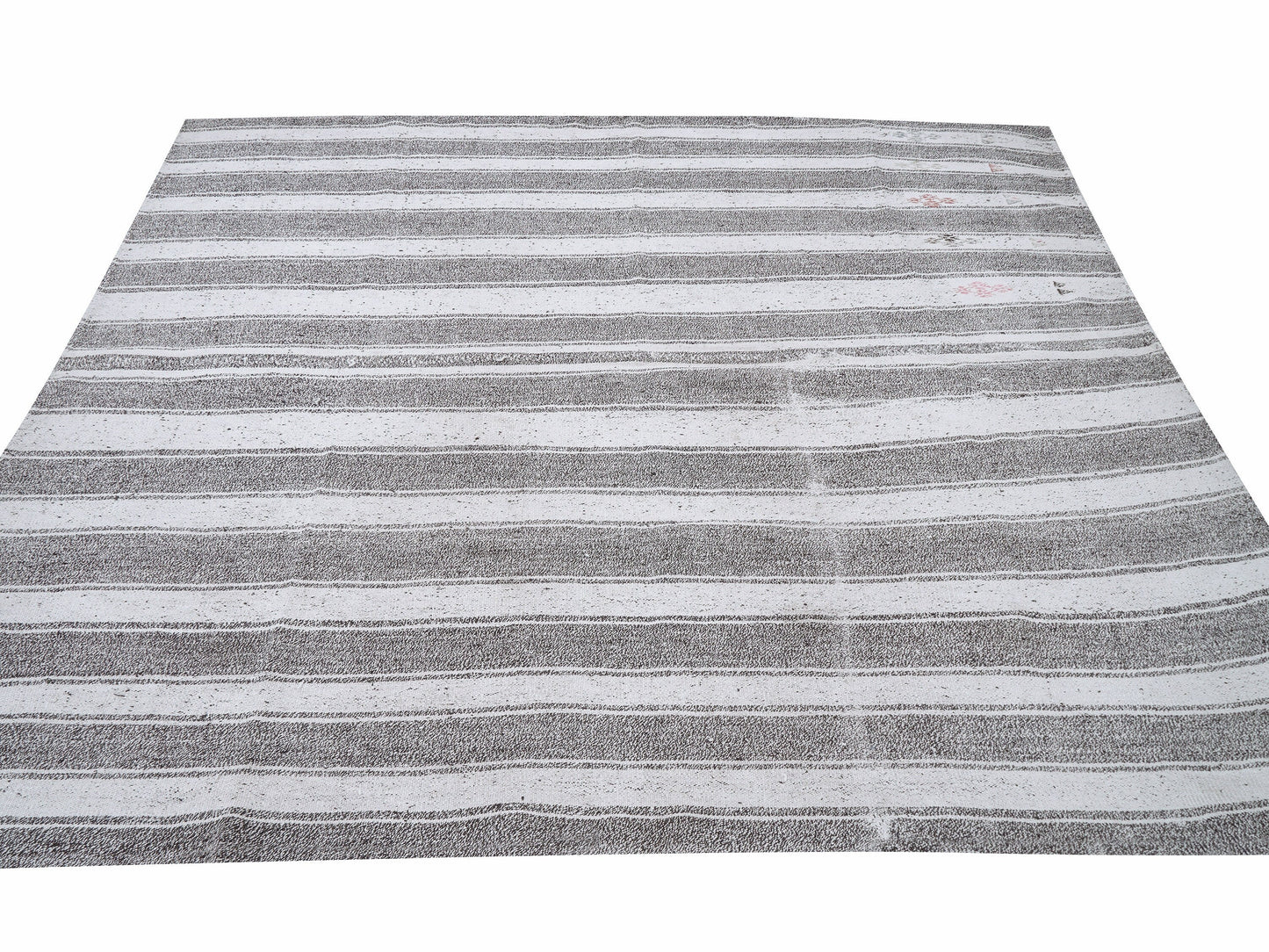 Turkish Kilim, Vintage Kilim, Handmade Flat Weave Striped Kilim Rug, Area Kilim Rug, Bohemian Kilim Rug, Office Rug, Kilim Rug 7x8, 12210