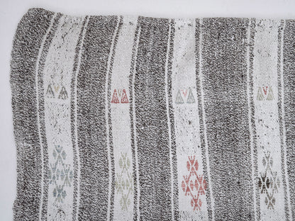Turkish Kilim, Vintage Kilim, Handmade Flat Weave Striped Kilim Rug, Area Kilim Rug, Bohemian Kilim Rug, Office Rug, Kilim Rug 7x8, 12210
