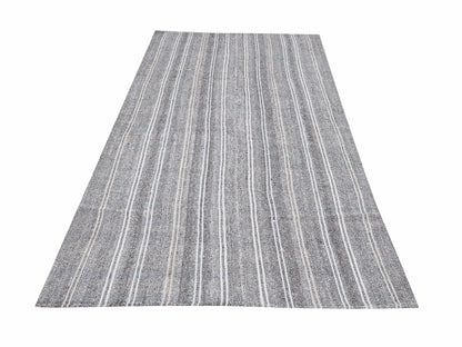 Area Vintage Kilim Rug, Turkish Unique Kilim Rug, Handmade Muted Kilim Rug, Neutral Floor Rug, Kilim Rug 5x9, Bedroom Rug, Gray Rug, 12209