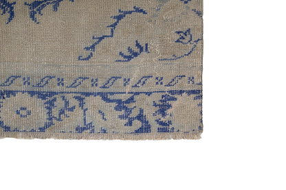 3x8 One of a kind Antique Kitchen Hallway Oushak Vintage Carpet Turkish Rug Runner, 7430