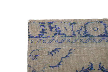3x8 One of a kind Antique Kitchen Hallway Oushak Vintage Carpet Turkish Rug Runner, 7430