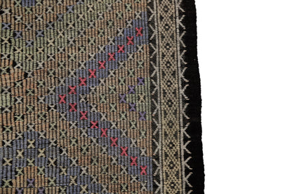 Turkish Kilim 6x11, Vintage Area Kilim Rug, Contemporary Decorative Wool Rug, Living Room Rug, Entryway Rug, Kilim Rug, Striped Kilim, 8053