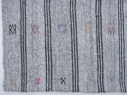 Vintage Runner, Handmade Runner Rug, Turkish Runner, Neutral Faded Rug, Kilim Runner, Long Runner, Runner Rug 4x9, Scandinavian Rug, 12224