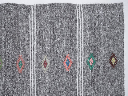 Vintage Handmade Runner Rug, Turkish Runner, Oushak Runner, Kilim Runner, Hallway Runner, Gray Rug, Entryway Rug, Runner Rug 3x9, 12225