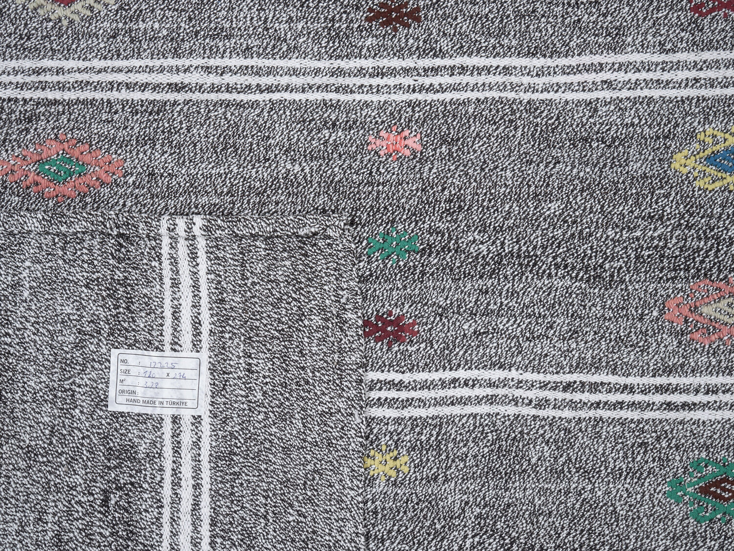 Vintage Handmade Runner Rug, Turkish Runner, Oushak Runner, Kilim Runner, Hallway Runner, Gray Rug, Entryway Rug, Runner Rug 3x9, 12225