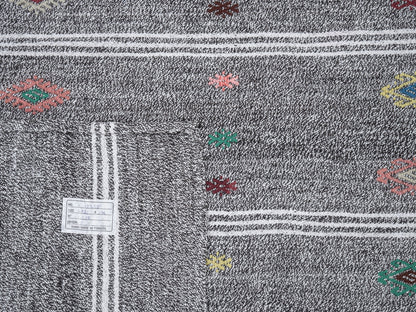 Vintage Handmade Runner Rug, Turkish Runner, Oushak Runner, Kilim Runner, Hallway Runner, Gray Rug, Entryway Rug, Runner Rug 3x9, 12225