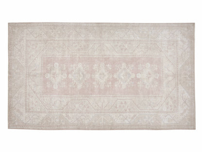 Turkish Oushak Rug, Vintage Handmade Area Rug, Neutral Muted Rug, Scandinavian Rug, Turkey Rug, Vintage Carpet, Rug 5x8, Carpet Rug, 12470