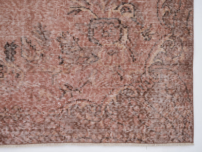 Turkish Vintage Rug, Handmade Oushak Rug, Area Faded Rug, Neutral Antique Rug, Bedroom Rug, Turkey Rug, Oushak Carpet, Rug 6x9, 12509
