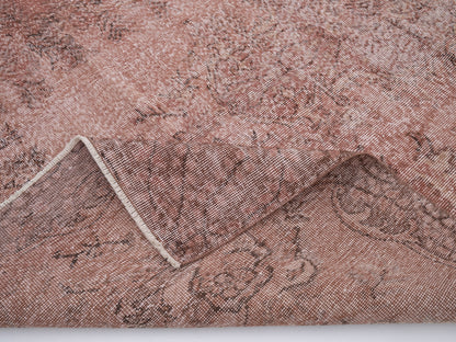 Turkish Vintage Rug, Handmade Oushak Rug, Area Faded Rug, Neutral Antique Rug, Bedroom Rug, Turkey Rug, Oushak Carpet, Rug 6x9, 12509