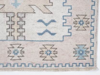 Oushak Handmade Area Rug, Turkish Vintage Eclectic Rug, Bedroom Rug, Oushak Carpet, Rug 3x5, Bohemian Rug, Turkey Rug, Carpet Rug, 12462