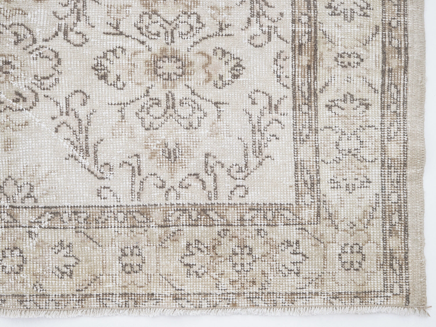 Turkish Rug, Vintage Rug, Oushak Rug, Handmade Rug, Area Rug, Neutral Rug, Primitive Rug, Vintage Carpet, Turkey Rug, Rug 4x7, 12467